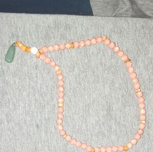 Elegant Pink Beaded Necklace